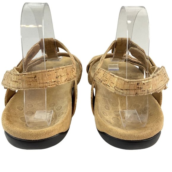 Vionic Shoes Womens Size 8 Tan Amber Gold Cork Comfort Sandal Arch Support - Picture 6 of 12